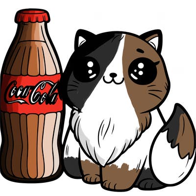 a coca-cola cat