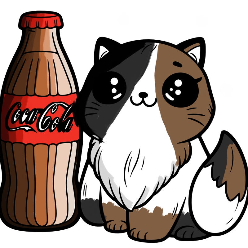 a coca-cola cat