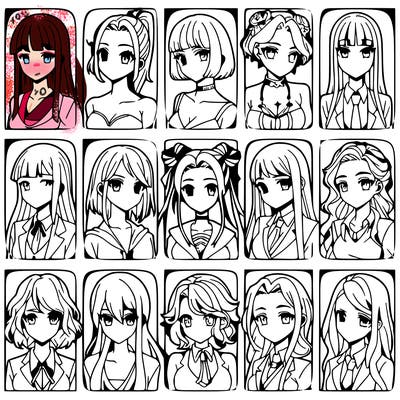 girls that look diffrent anime