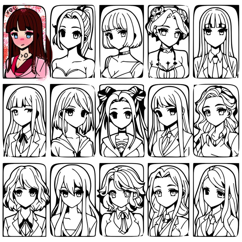 girls that look diffrent anime