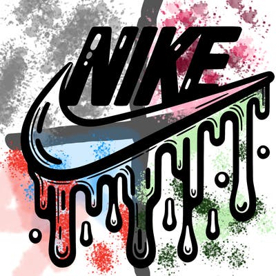 dripping nike logo