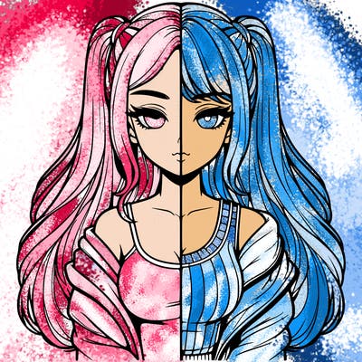 realistic girl split