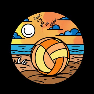 volleyball on a beach