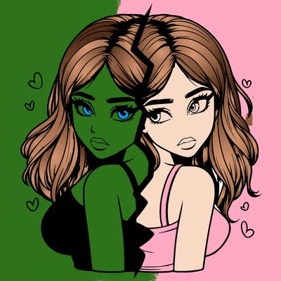 realistic girl split