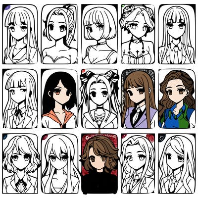 girls that look diffrent anime