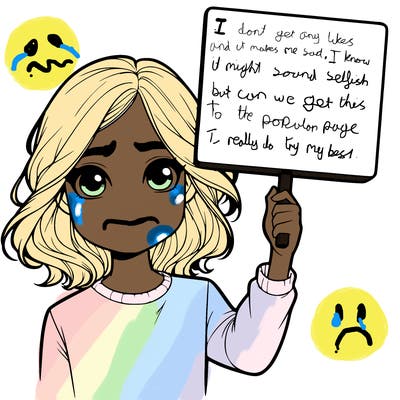 realistic girl holding up a sign