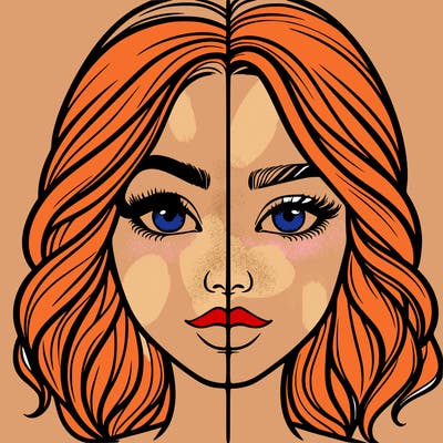 realistic girl split half