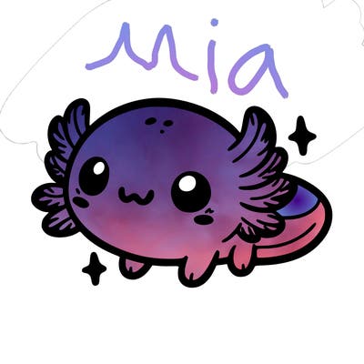 cute easy baby axolotl