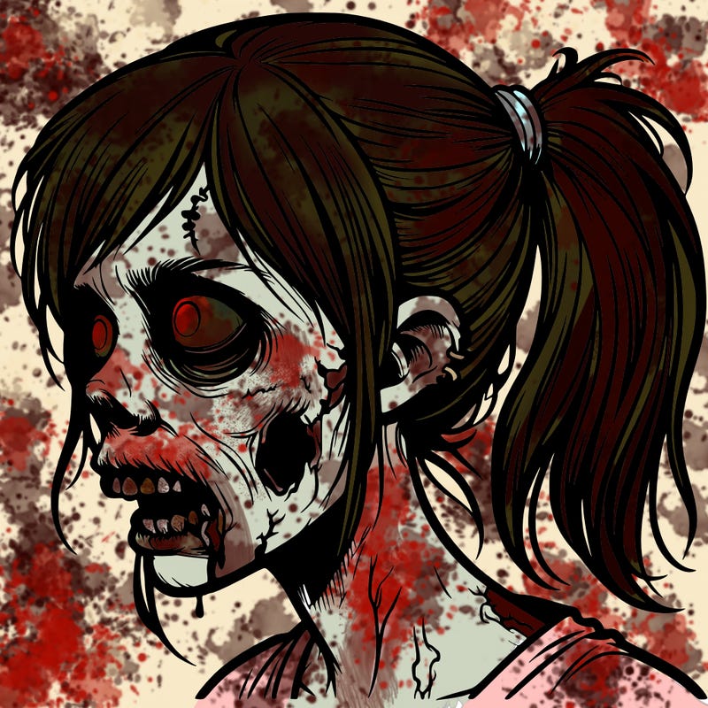 creepy realistic zombie girl