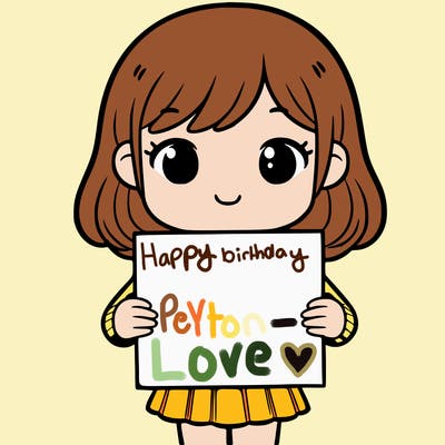 girl holding blank piece of paper