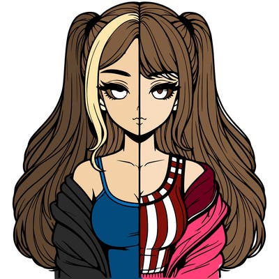 realistic girl split