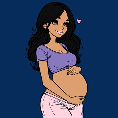 realistic pregnant girl