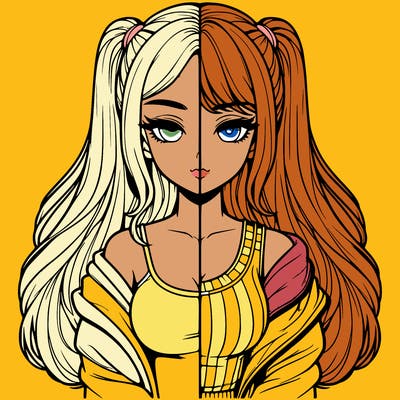 realistic girl split