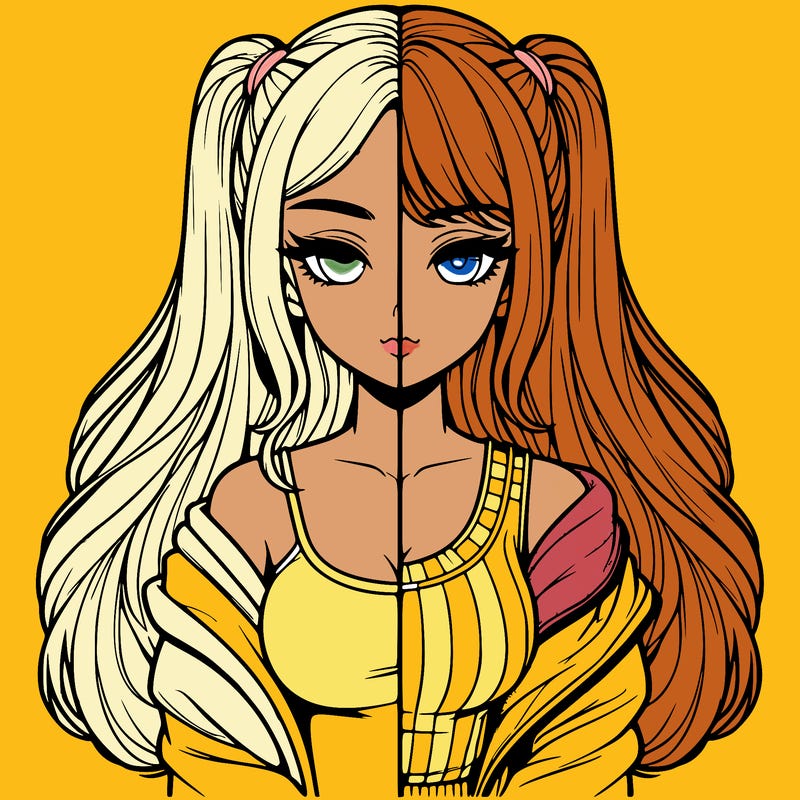 realistic girl split