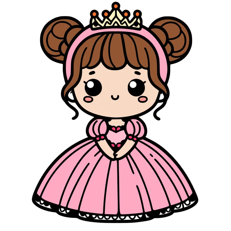a girl with a princess dress