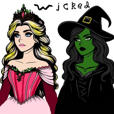 princess and witch realistic