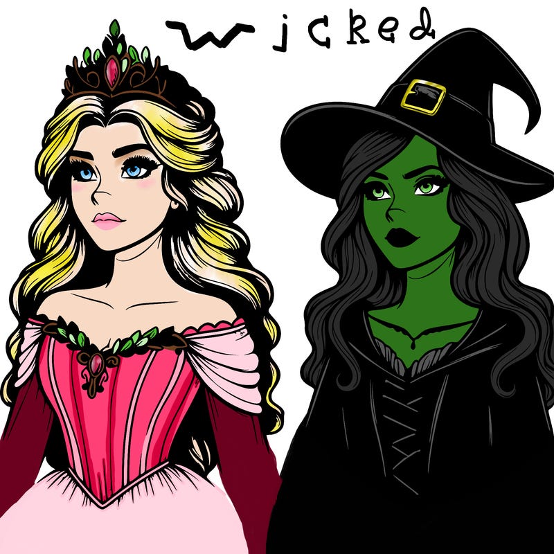 princess and witch realistic