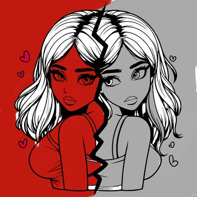 realistic girl split