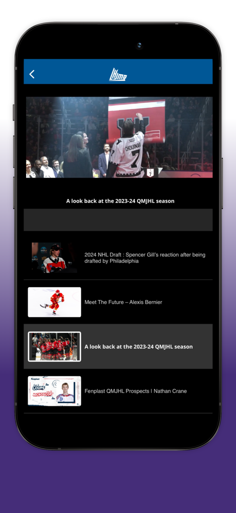 List of QMJHL news and prospect videos in the CHL app