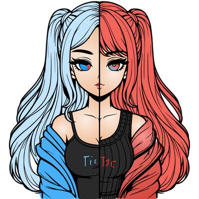 realistic girl split