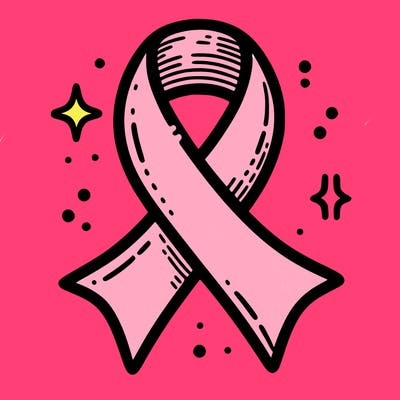ribbon symbol of national breast cancer awareness month