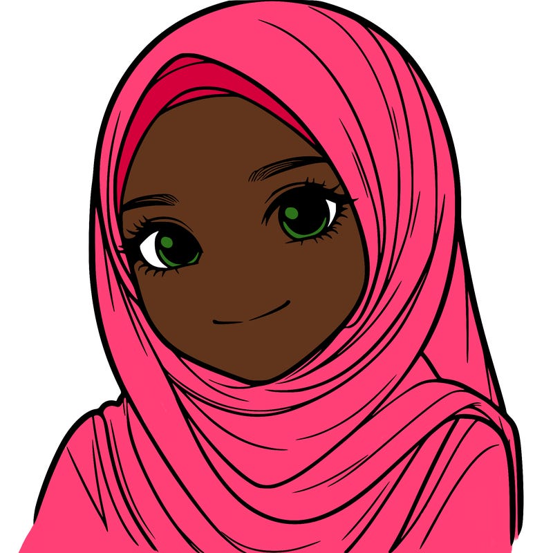 a realistic gorl with an hijab