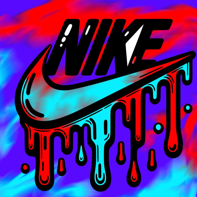 dripping nike logo