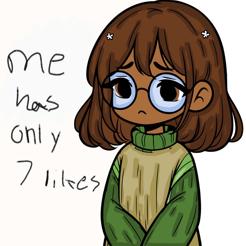 sad girl with glasses in a sweater