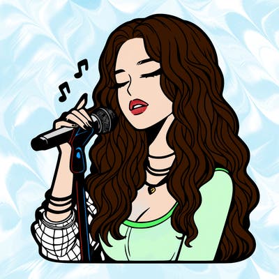 realistic female singer