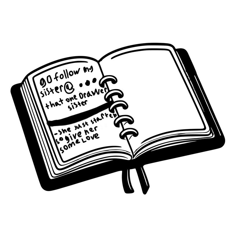 open note book blank