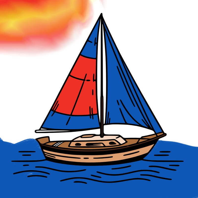 sailboat minimalist style