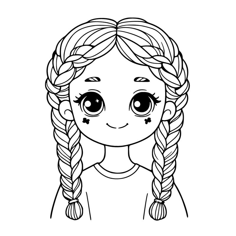 girl with braids