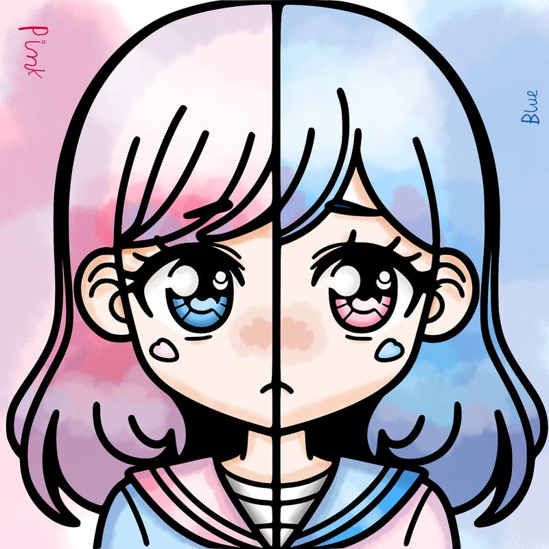 a split of a girl