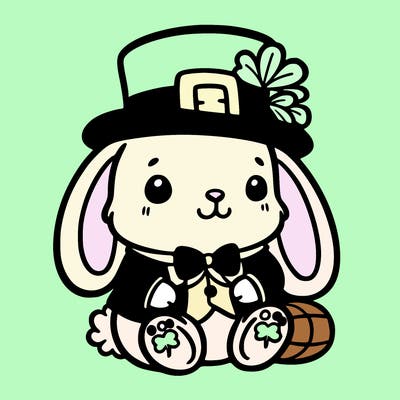 st. patrick's day, bunny.