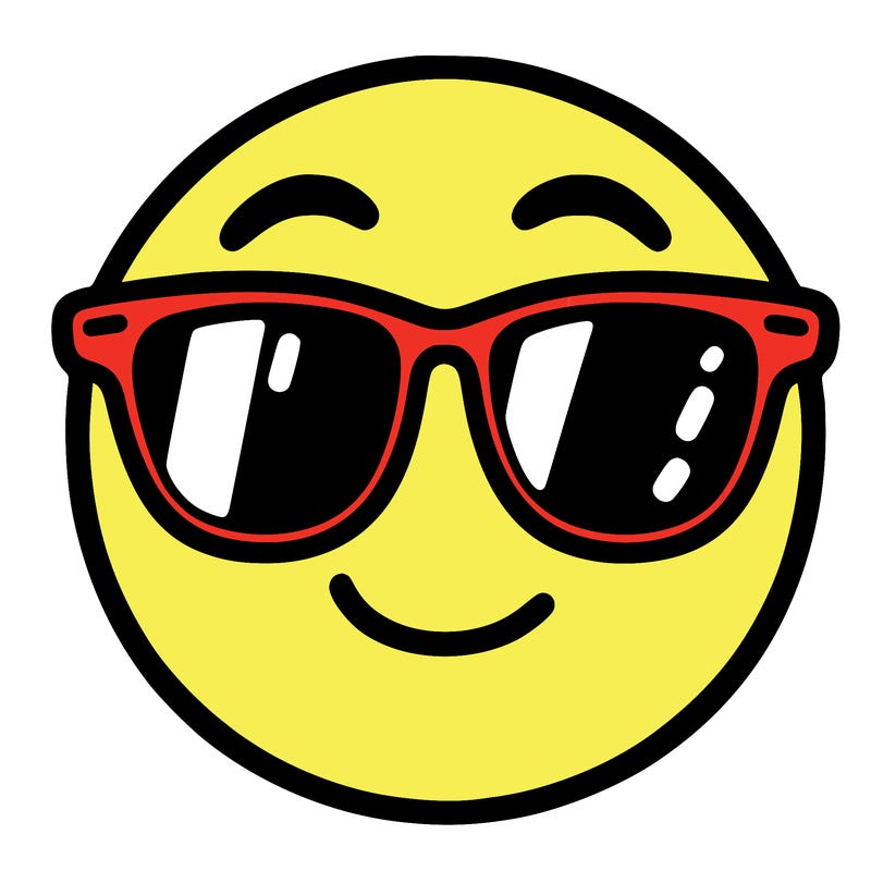 emoji with sunglasses