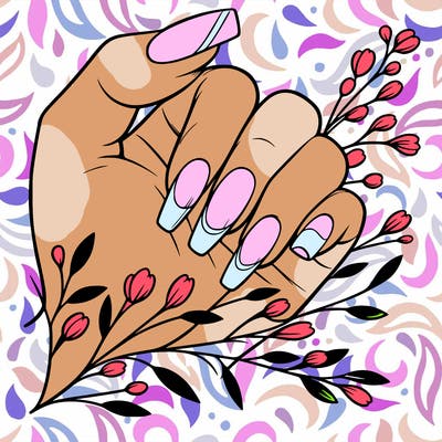 nails with french tip