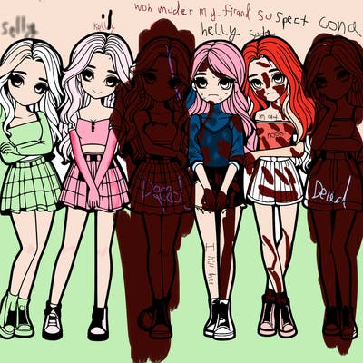 a group of girls realistic