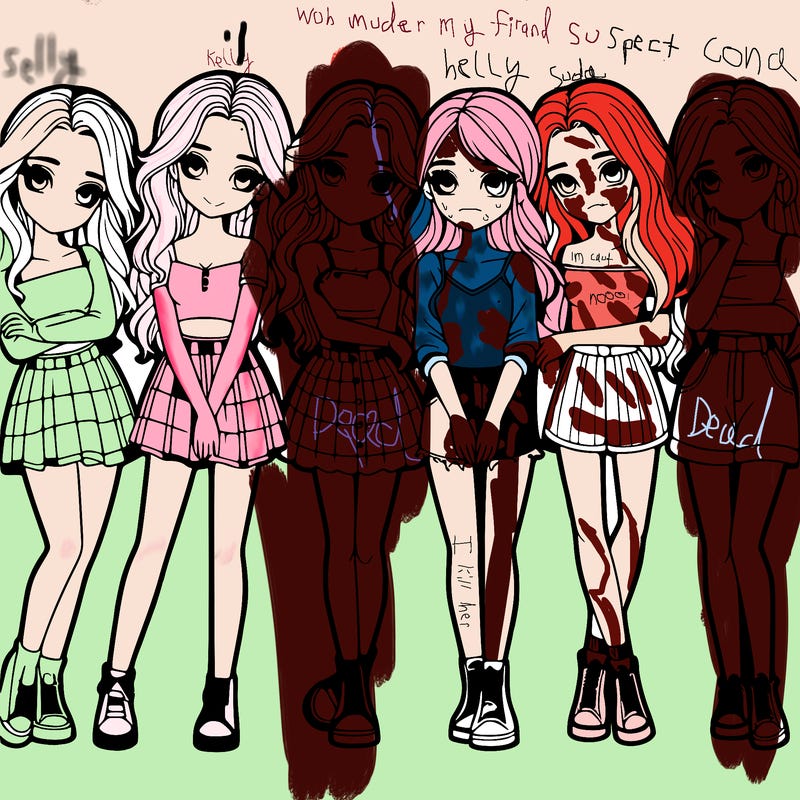 a group of girls realistic