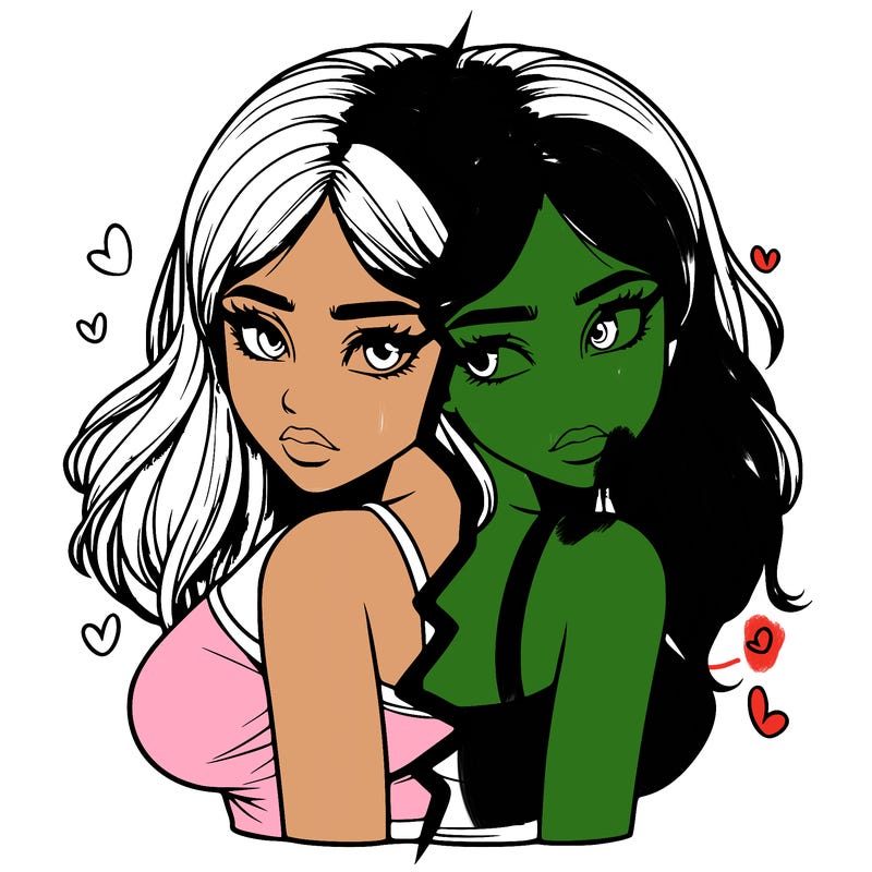 realistic girl split