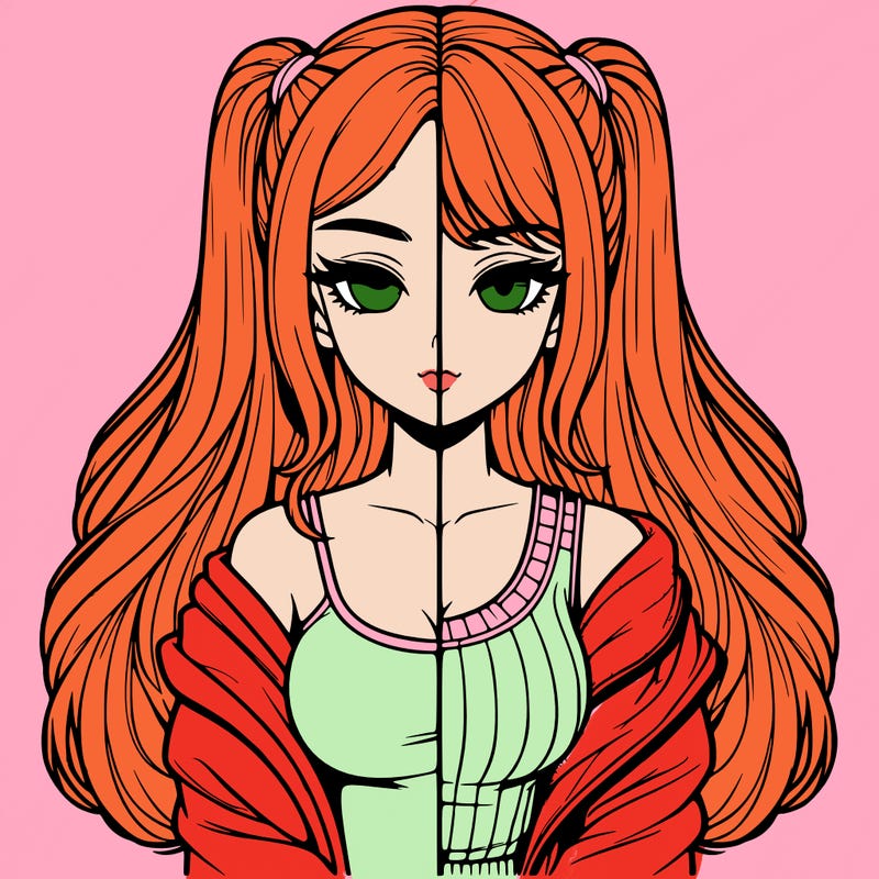 realistic girl split