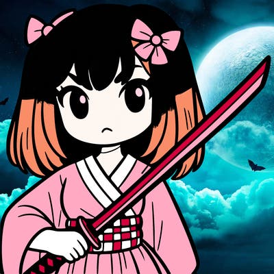 girl with a katana