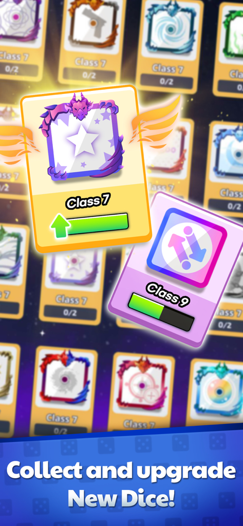 Colecciona y mejora nuevas cartas de dados en el juego Random Dice Defense