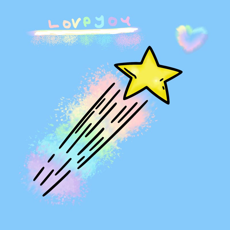 a shooting star in the sky