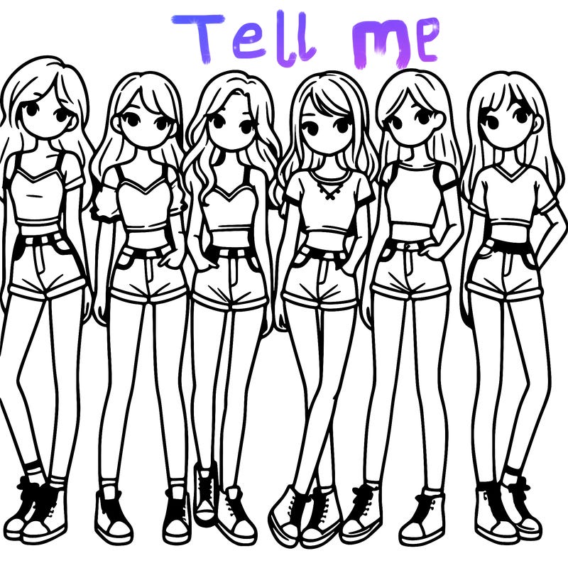 a group of girls wearing crop tops and shorts