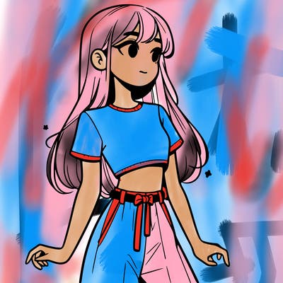 girl in a cute crop top