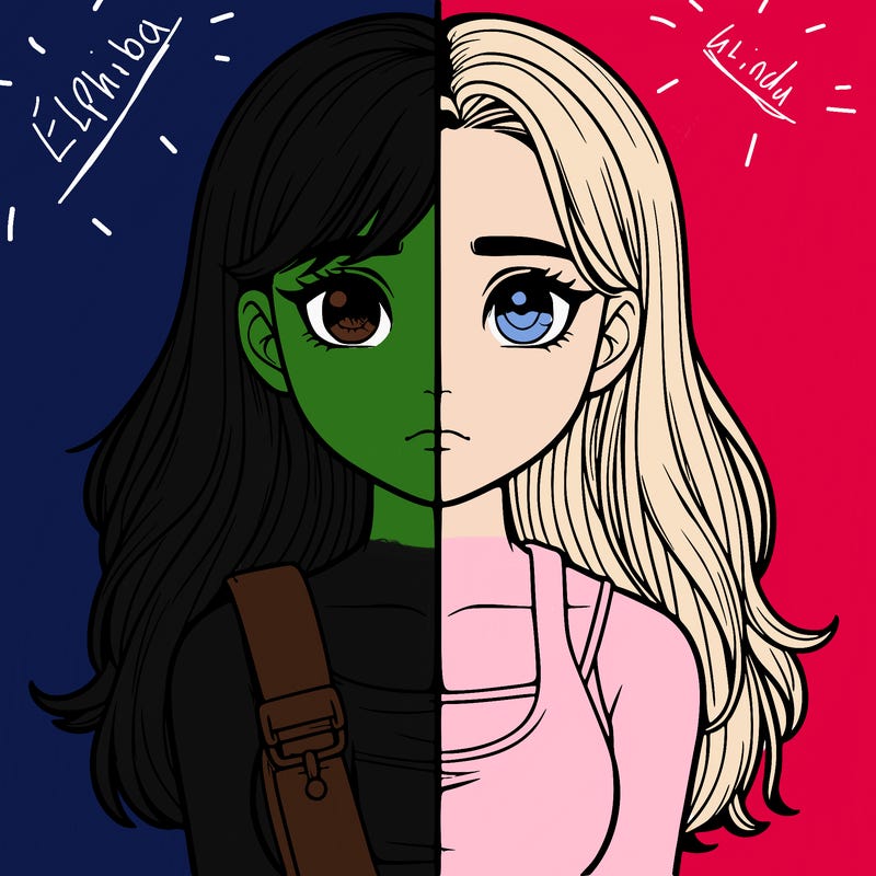 realistic girl split