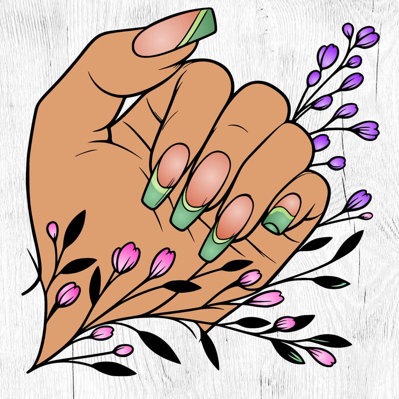 nails with french tip