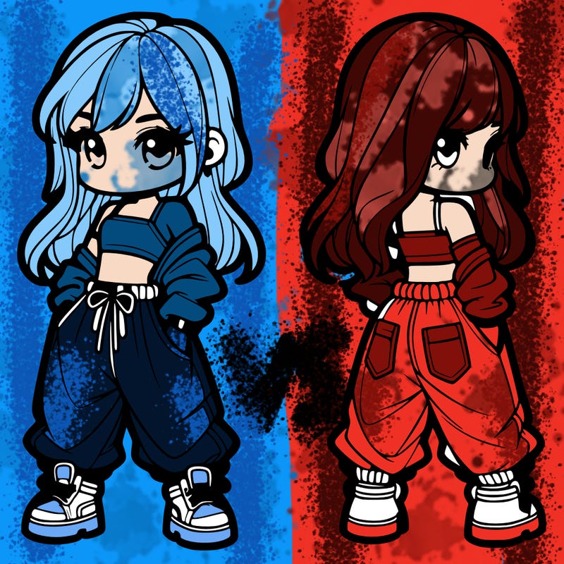 girl in crop top and baggy pants