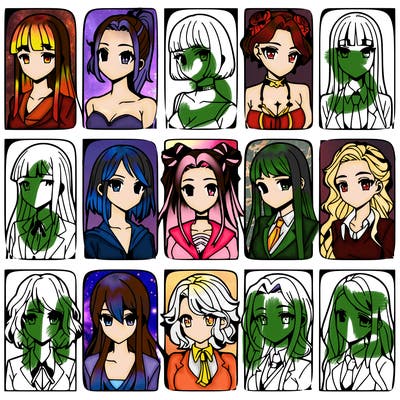 girls that look diffrent anime