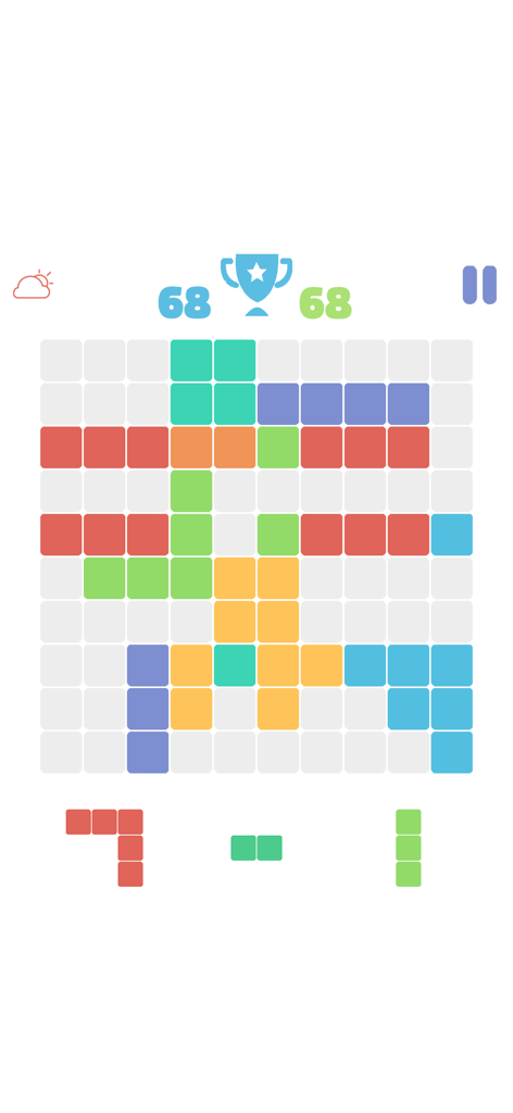 1010 Block Puzzle King - 1010 Block Puzzle King gameplay screen showing colorful blocks on a grid